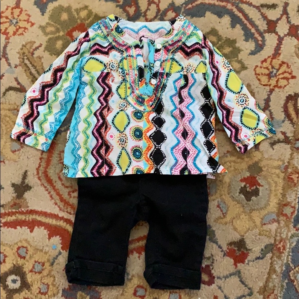 Amy Coe 12mo pants and top multicolored